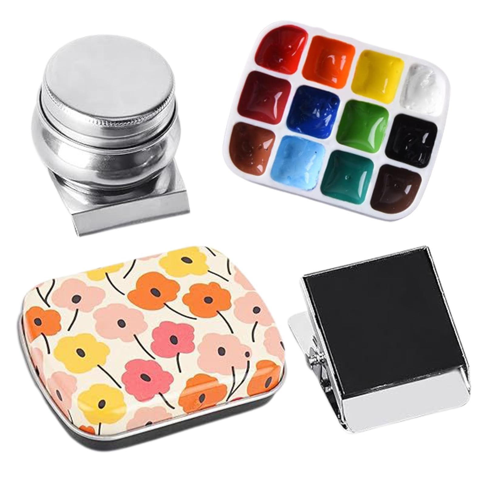 Amazon | 蓋付き水彩パレット | 小さな水彩パレット ペイント トレイ